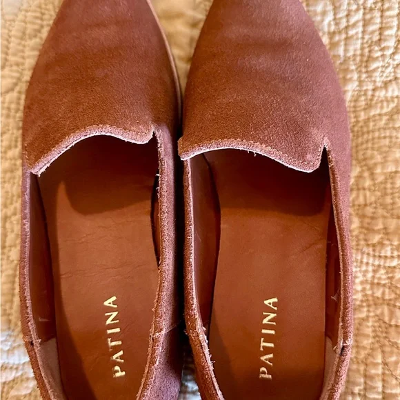 Patina Footwear Brown Suede Loafers Museum Patina Loafers Tobacco – DanielReCollection main image 3